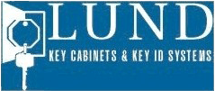 Key inside cabinet, logo for security hardware.