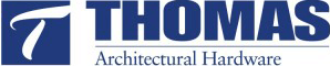 Thomas Architectural Hardware logo with stylized letter 'T'.
