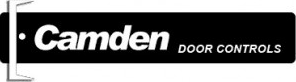 Camden Door Controls logo, black and white design.