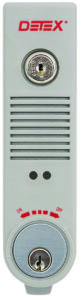 Security hardware with key lock and control switch.