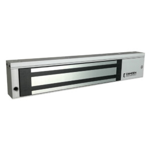 Metal magnetic lock for door security.