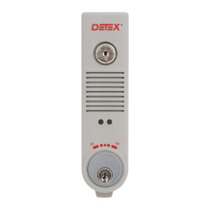 Door security device with key access feature.