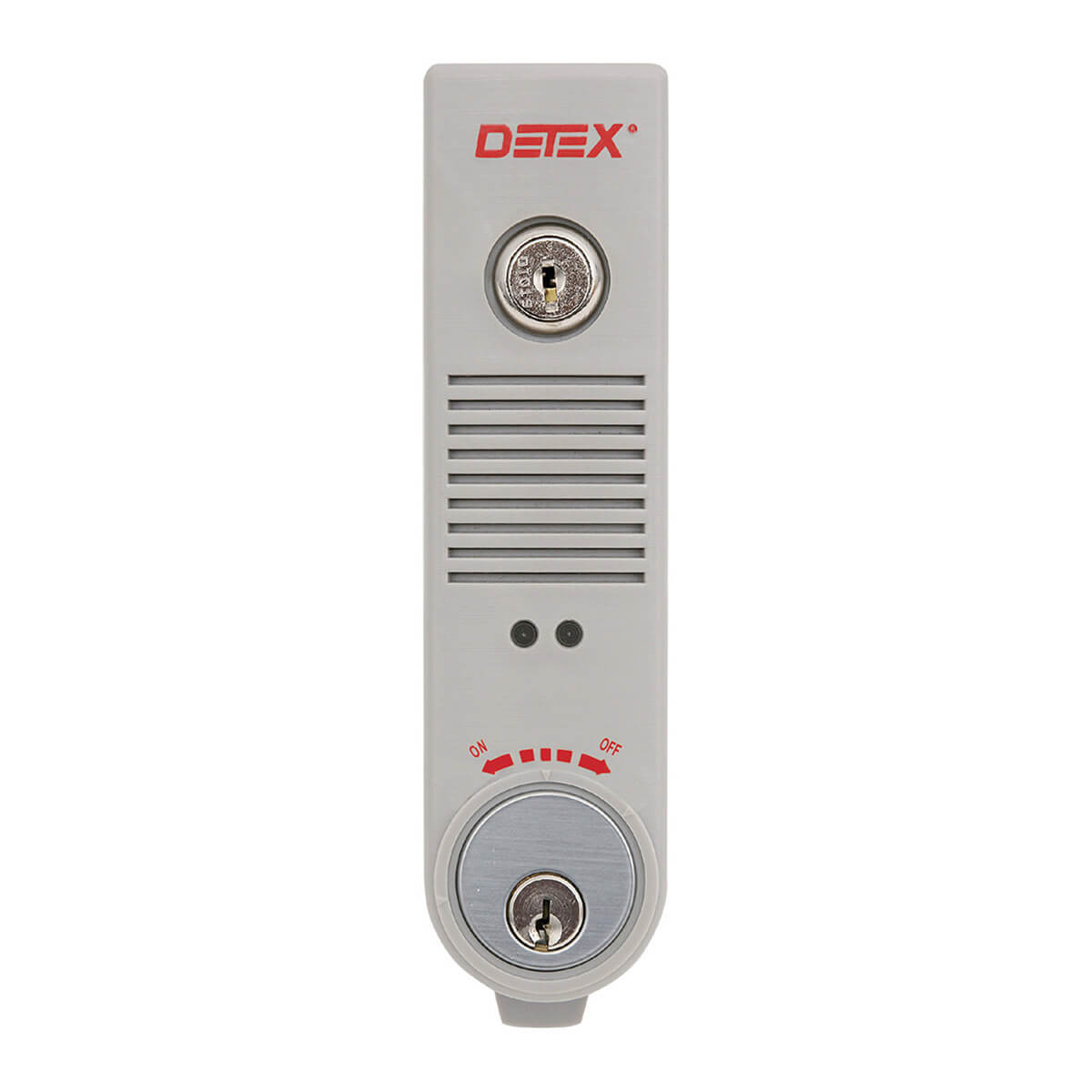 Door security device with key access feature.
