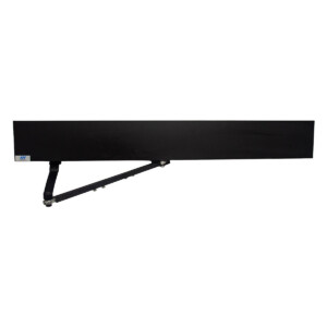 Automatic door closer with mounting arm extended.