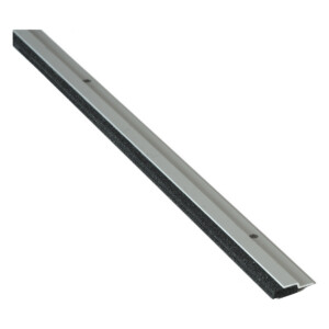 Metal door seal with black foam strip.