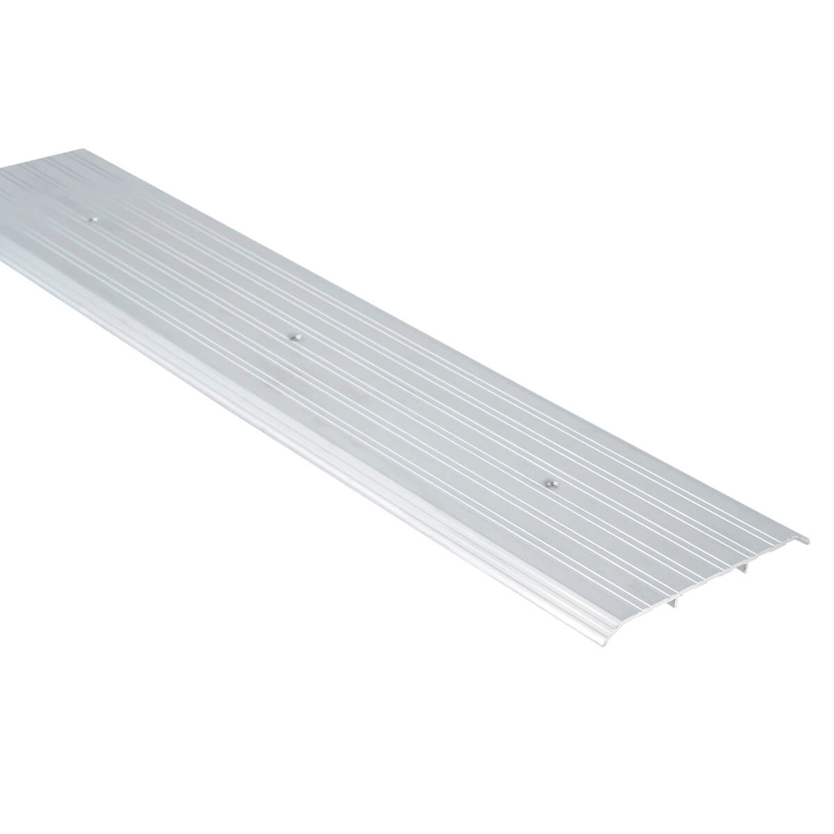 Aluminum door threshold with ribbed design