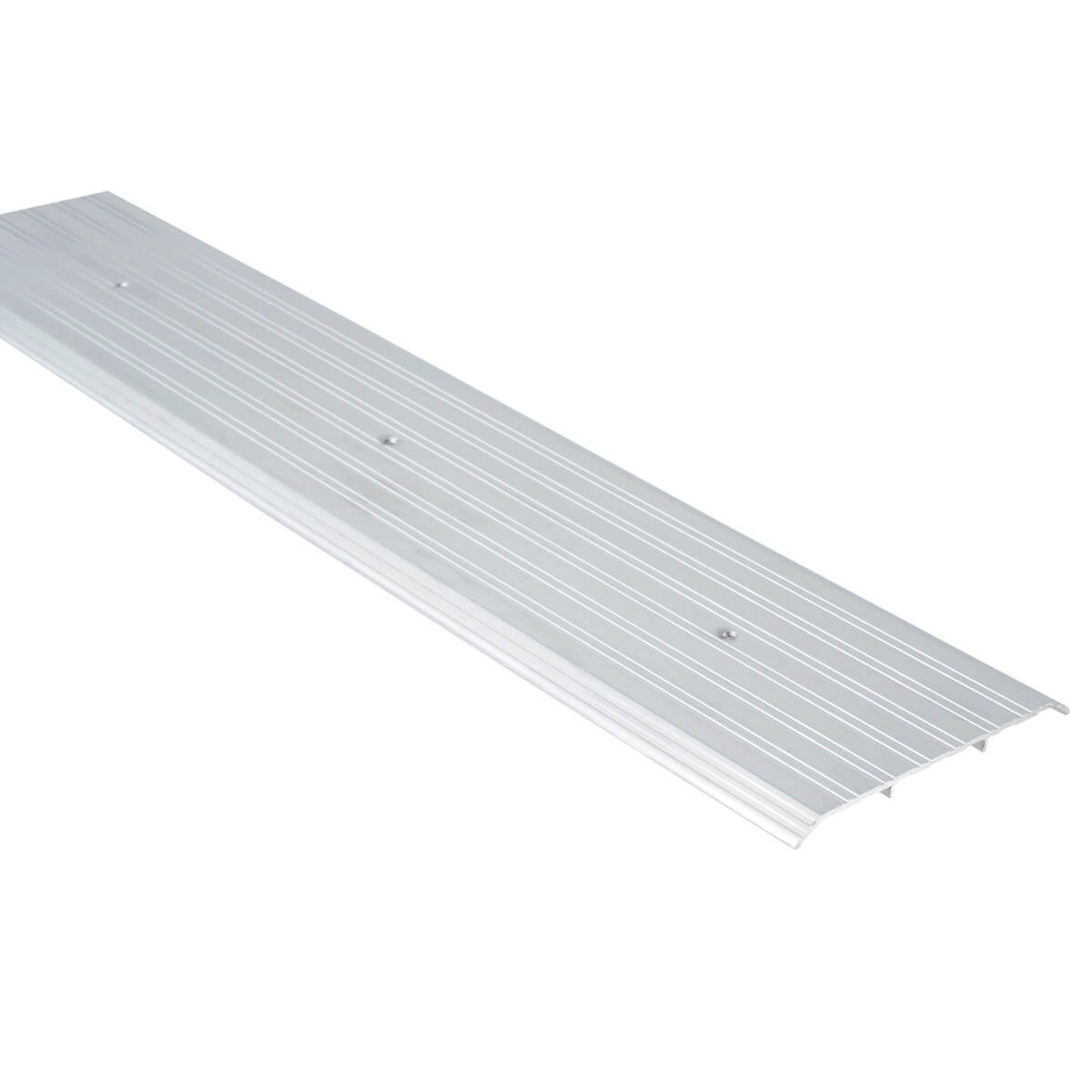 Aluminum threshold, 8 inches wide, angled view