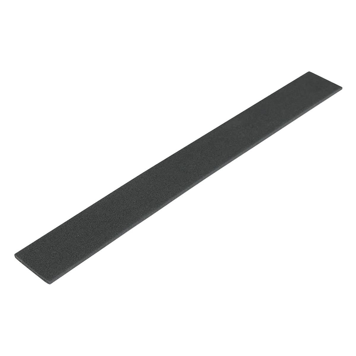 Long, dark strip of adhesive weatherstrip material