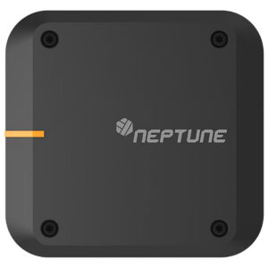 Black square security device with "Neptune" logo.