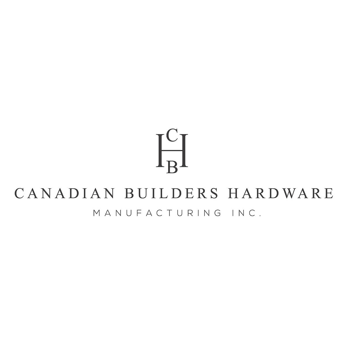 Canadian Builders Hardware logo with elegant lettering.