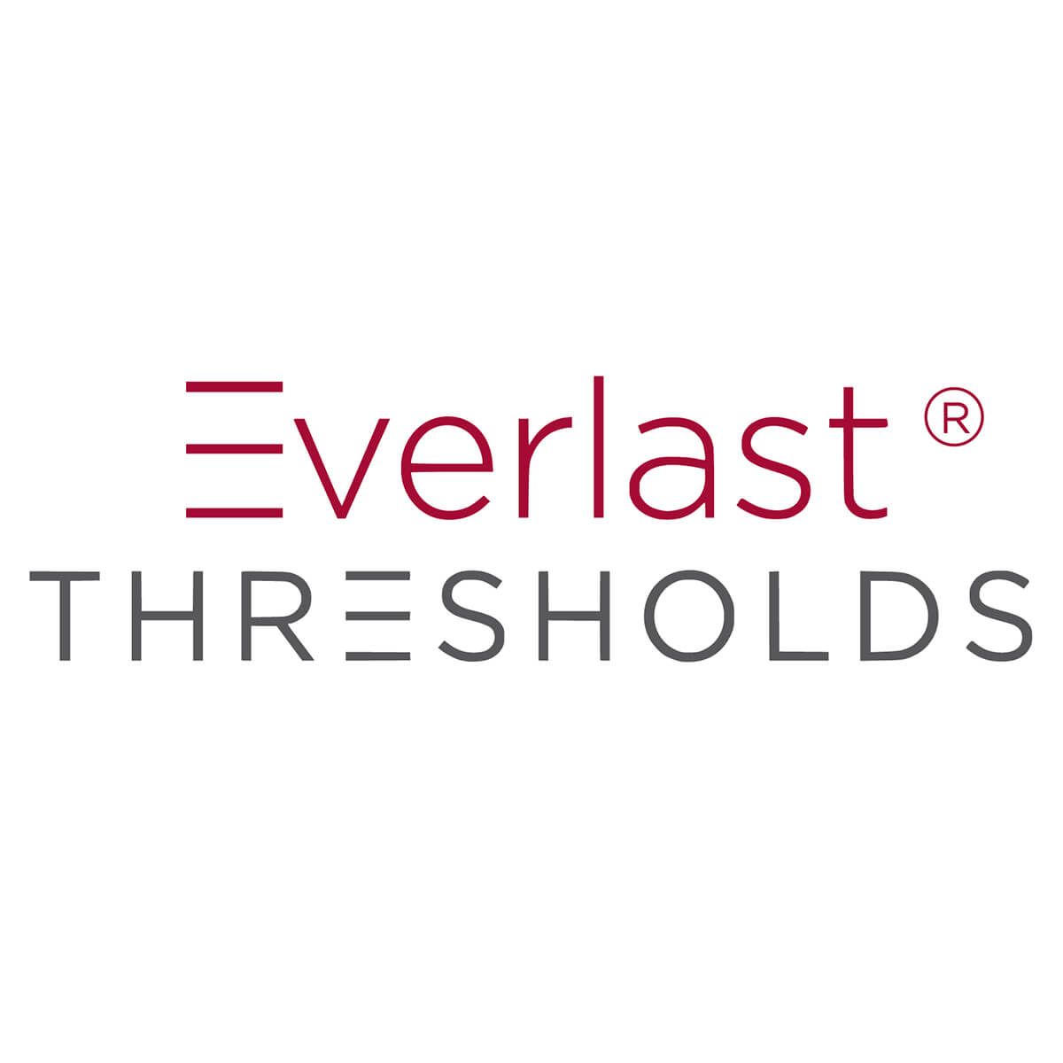 Everlast Thresholds logo with modern text design.