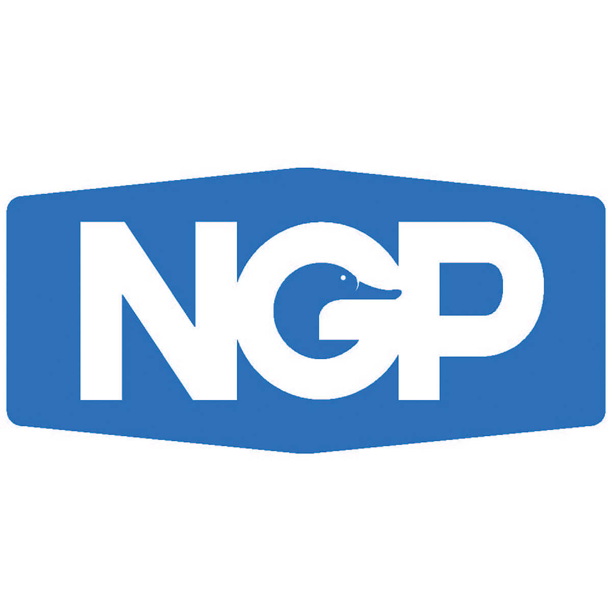 NGP logo in blue with white lettering.