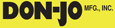 DON-JO MFG., INC. logo in bold black letters on a yellow background.